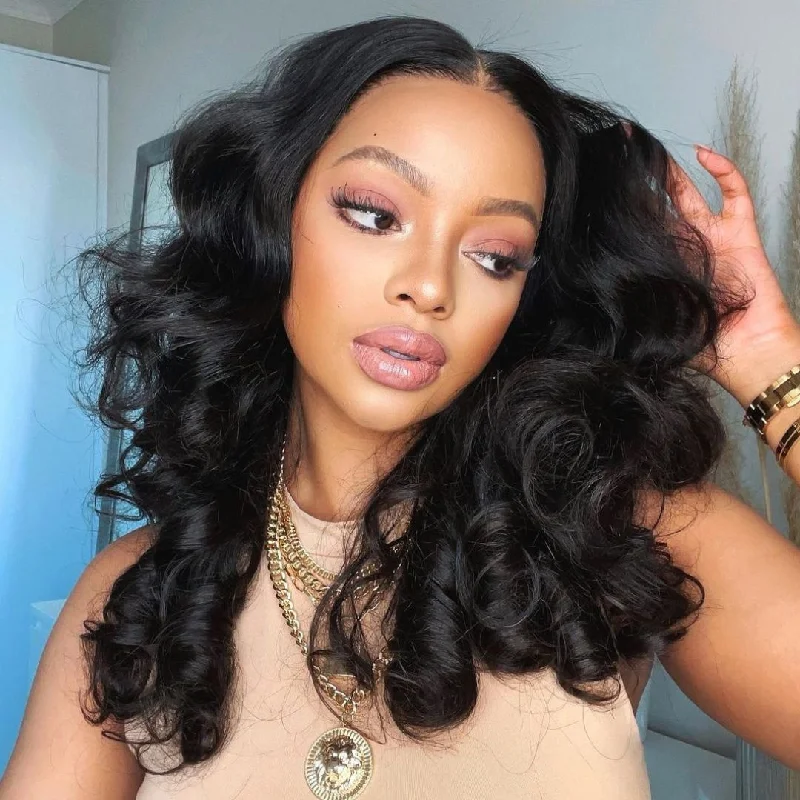 Volume Bouncy Curly 13x4 Lace Front Side Part Wig