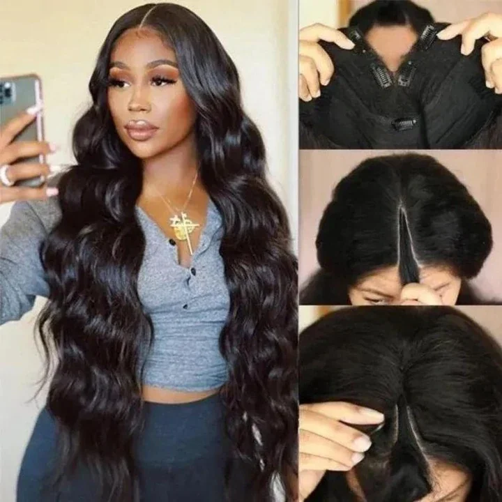 30 Inch Vrvogue Body Wave V Part Wigs No Leave Out Natural Scalp Protective I Part Wigs Beginner Friendly