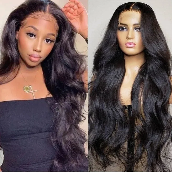 Vrvogue Hair 5x5 HD Lace Closure Wigs 180% Density Virgin Hair Body Wave Lace Closure Wigs Melted Match All Skin