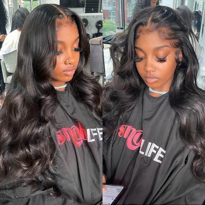 VRVOGUE Extra Long Wigs Human Lace Front Wigs Straight& Body Wave 13*4 Frontal Wigs40 Inch