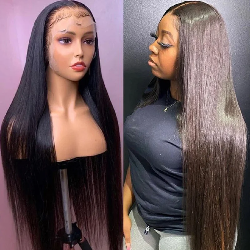 VRVOGUE Extra Long Wigs Human Lace Front Wigs Straight& Body Wave 13*4 Frontal Wigs40 Inch