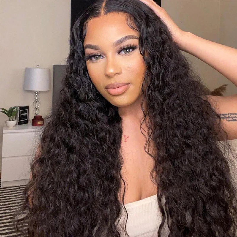 Water Wave HD Lace Closure Wig Deep Parting Lace Wigs | Real HD Wig