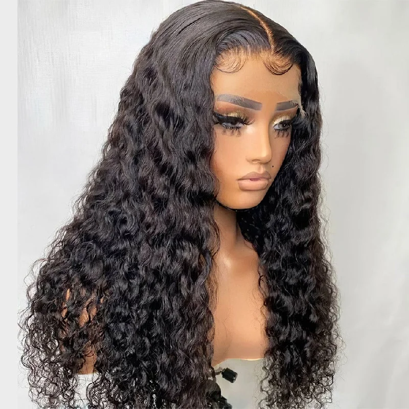 Water Wave HD Lace Closure Wig Deep Parting Lace Wigs | Real HD Wig