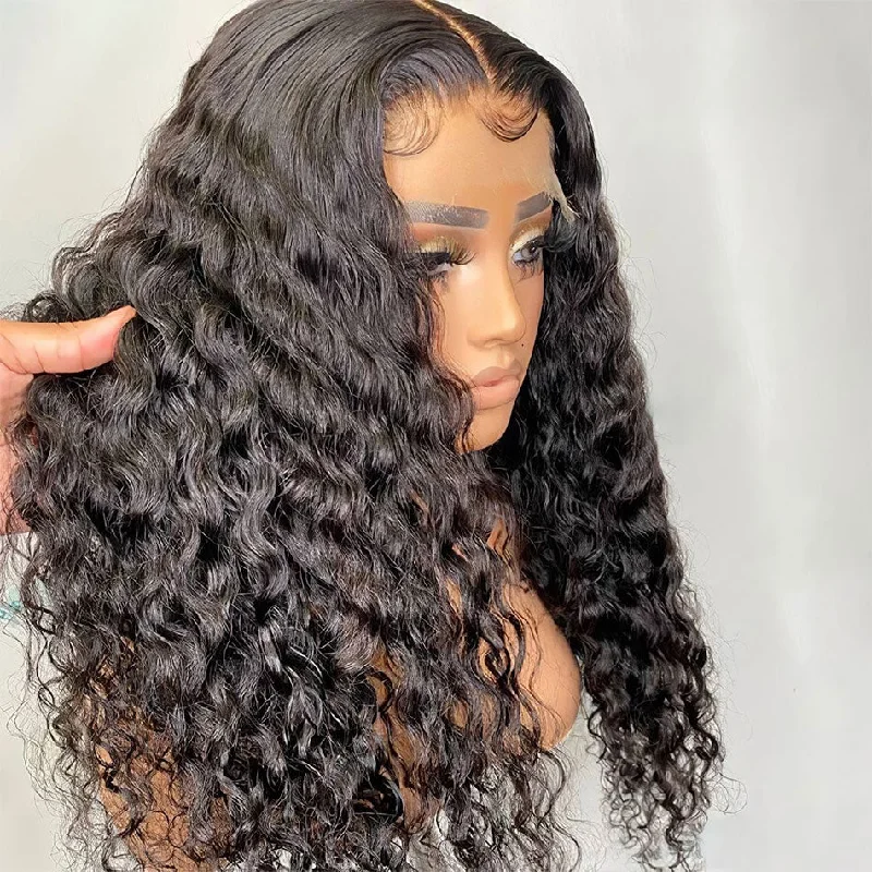 Water Wave HD Lace Closure Wig Deep Parting Lace Wigs | Real HD Wig