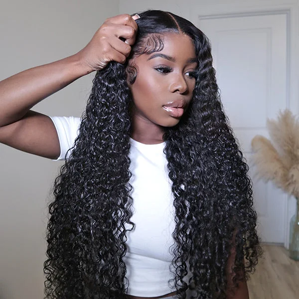 Flash Sale | Water Wave 13x4 HD Lace Frontal Wig 100% Human Hair Wig On Sale