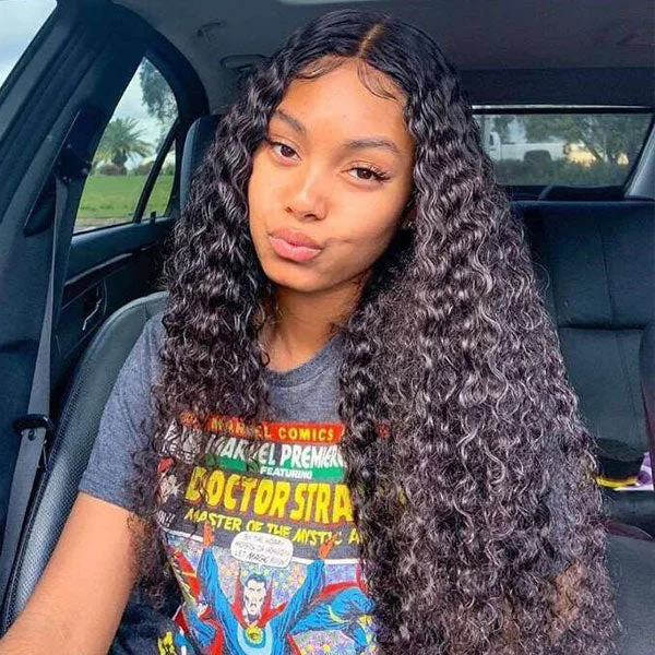 Flash Sale | Water Wave 13x4 HD Lace Frontal Wig 100% Human Hair Wig On Sale