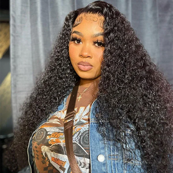 Water Wave Wigs Pre Bleached Knots Lace Front Wigs Wet And Wavy Human Hair Wigs Preplucked Natural Hairline