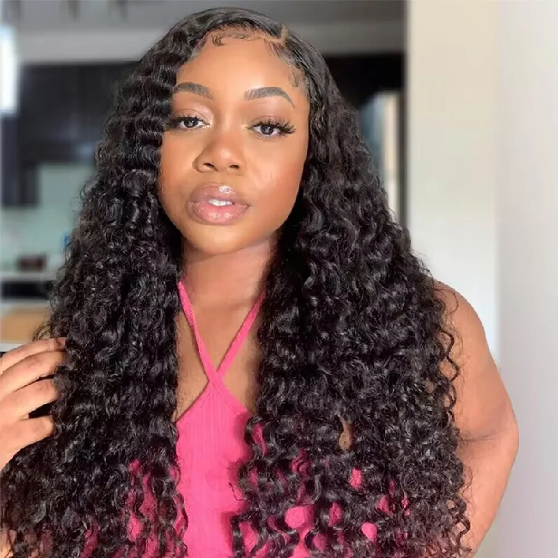 HD Lace Front Wigs Deep Wave 200% 250% Density Human Hair Wigs