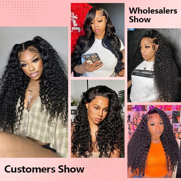 Wholesale Package | Pre Bleached 13x4 HD Lace Front Wigs Human Hair Pre Plucked Hairline